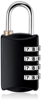 Mini Wijzerplaat Digit Nummer Code Lock 4 Dial Reizen Hangslot Wachtwoord Slot Voor Bagage Koffer Bagage Toolbox Gym Locker Metalen code 1