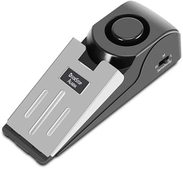 Mini Wireless Vibration Alarm 120dB Door Stop Alarm for home Wedge Shaped Stopper Alert Security System Block Blocking System