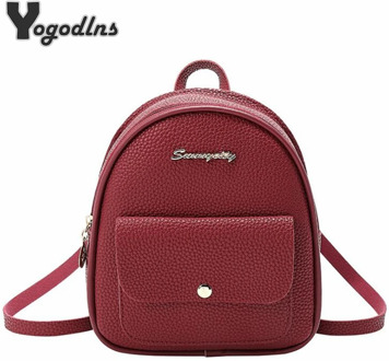 Mini Women Backpack Quality Leather Shoulder Bag For Teenage Girl Multi-Function Small Bagpack Female Phone Pouch