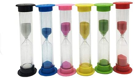 Mini Zandloper 30 Seconden 1 2 3 5 10 Minuten Timer Kinderen Speelgoed 4Pcs/6Pcs Desktop decoratie Zandloper