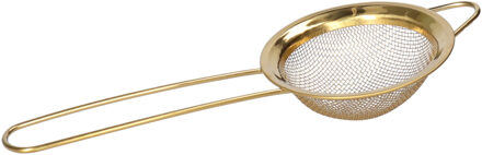 Mini zeefje - goud - metaal - D8 cm -?theezeef - fijn zeef