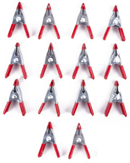 Mini zeilklem/zeilclip - 14x - 5 cm - metaal - Dekzeil - Camping - Action products