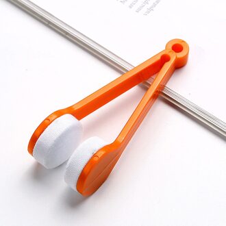 Mini Zonnebril Glazen Microfiber Brillen Cleaner Borstel Schoonmaak Tool Spektakel Bril Schoon Veeg Willekeurige Kleur oranje