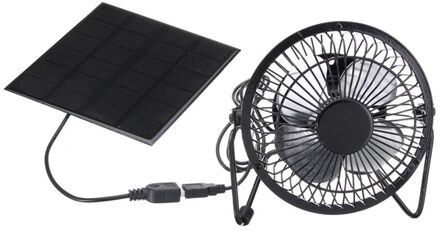 Mini Zonnepaneel Aangedreven Ventilator Draagbare 5W 4 Inch Kas Solar Ventilator Voor Office Outdoor Hond Kip huis