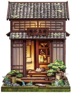 Miniature House Model Kit Kirishima Cha-an 19 x 14 cm