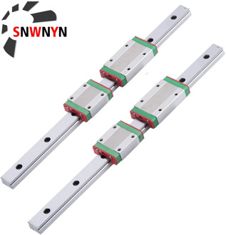 Miniature Linear Rail Slide MGN7 MGN12 MGN15 MGN9 100 300 500 550mm 2pcs MGN9 Linear Guide + 4pcs MGN9H Carriage Foe CNC Parts