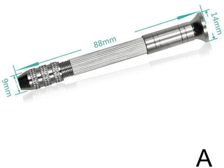 Miniatuur Aluminium Handboor Met Keyless + P Twist Boor Houtbewerking Bit Boor Chuck Horloge Roterende 10pc P6Q5