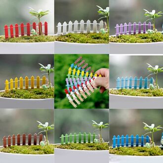 Miniatuur Fairy Tuin Ornament Hout Piket Hek Mini Craft Diy Accessoires Home Tuin Kerstboom Bruiloft Decoratie