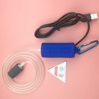 Minib Aquarium Zuurstof Luchtpomp Aquarium Stille Mute Energiebesparende Tool Marineblauw