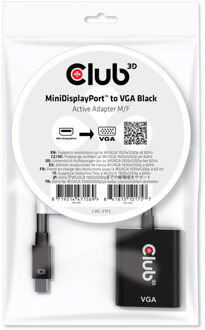 MiniDisplayPortâ¢ to VGA Black Active Adapter M/F (CAC-2113)