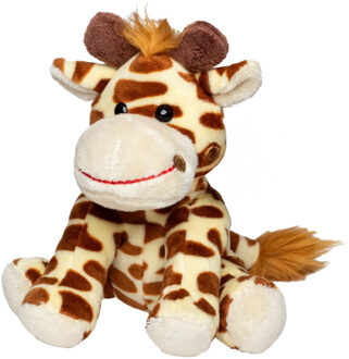 Minifeet gabi giraffe pluche speelgoed - maat One size Bruin