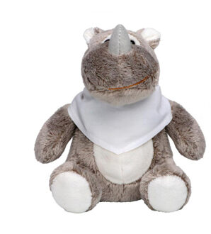 Minifeet leif neushoorn pluche speelgoed - maat One size Grijs