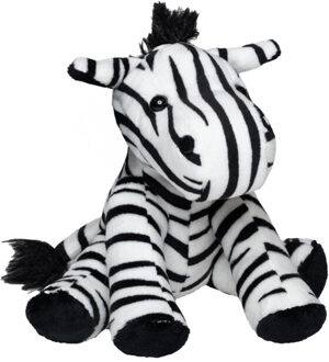 Minifeet zora zebra pluche speelgoed Wit - One size