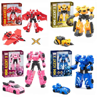 MiniForce Transformers Toy Commandox Agent Toys Volt Semey Air Mini Force X Secret Action Figure Juguetes for Children Boys Gift