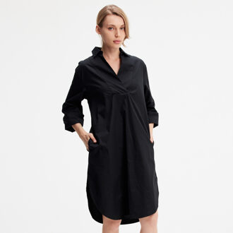 Minimalistisch katoenen shirtjurk Zwart