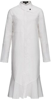 Minimalistisch shirt-jurk Wit - XS