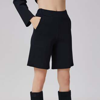 Minimalistische bermuda shorts Zwart - XS