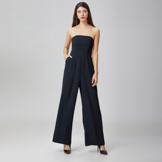 Minimalistische bustier jumpsuit Zwart - L