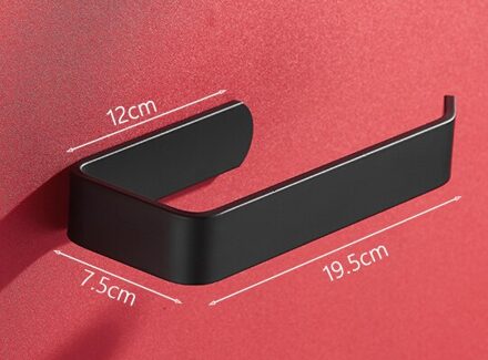 Minimalistische Papier Houder Tissue Rack Wandmontage Badkamer Keuken Rolhouder Papier Tissue Rack Haak Moderne Zwarte Hanger