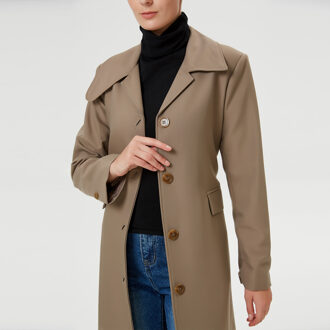 Minimalistische stadsjas Beige - XS