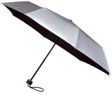 MiniMax paraplu windproof handopening 100 cm zilver/zwart Zilverkleurig