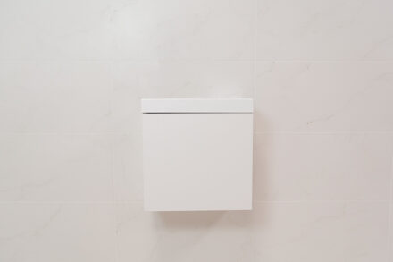 Minimo toiletmeubel 40cm mat wit met witte fontein zonder kraangat