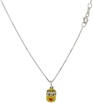 'Minion' Kinderen 925 Sterling Zilveren Ketting met Hanger - Zilver ZH-7135/2