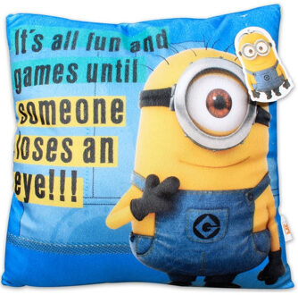 Minions Eye - Sierkussen - 40x40 - Blauw