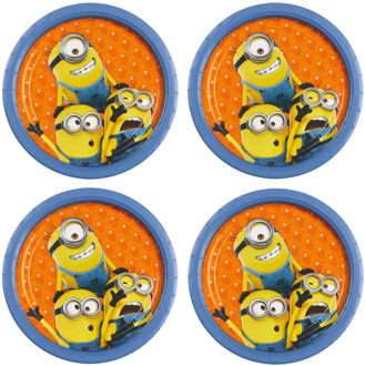 Minions feest bordjes - 8x - Dia 23 cm - Karton - Kinderverjaardag tafel servies