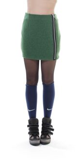 Minirok met ritsdetail Groen - XL