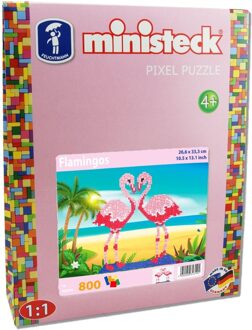 Ministeck Flamingo`s Ministeck - 800-delig - Knutselset Mozaiek Ministeck