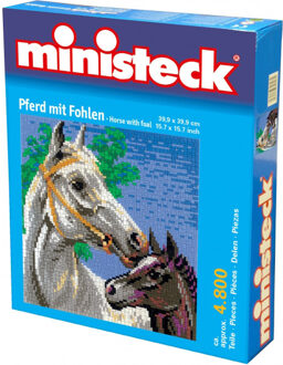 Ministeck Paard Met Veulen - Blauw