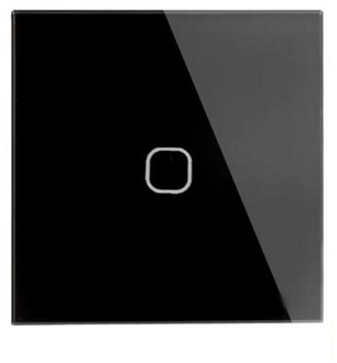 MiniTiger EU/UK Standard,1 Gang 1 Way Wall Touch Switch, White Crystal Glass Switch Panel, 220-250V, Only Touch Function