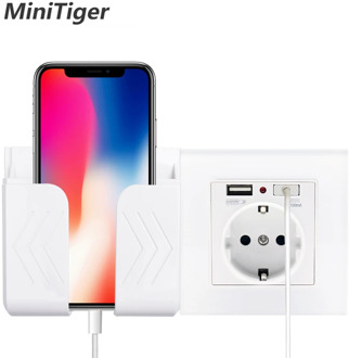 Minitiger Wall Socket Phone Holder Smartphone Accessories Stand Support For Mobile Phone Apple Samsung Huawei Phone Holder