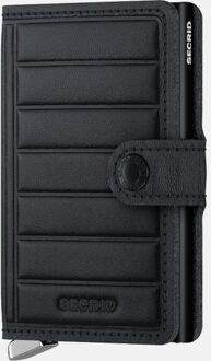 Miniwallet Inox Emboss Lines pasjeshouder black Zwart
