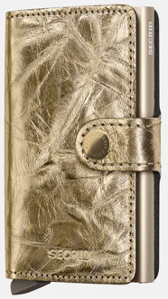 Miniwallet pasjeshouder crunch gold Goud