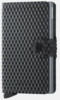 Miniwallet pasjeshouder cubic black-titanium Zwart