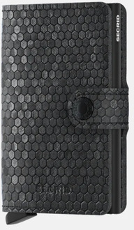 Miniwallet pasjeshouder hexagon black Zwart - No Size