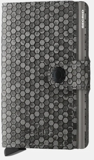 Miniwallet pasjeshouder hexagon grey Grijs