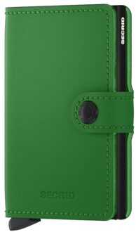 Miniwallet pasjeshouder matte bright green Groen