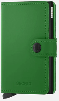 Miniwallet pasjeshouder matte bright green Groen