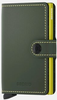 Miniwallet pasjeshouder matte green & lime Groen