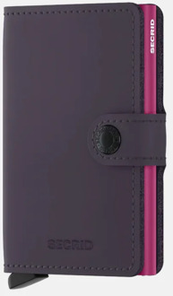 Miniwallet pasjeshouder matte purple-fuchsia Paars