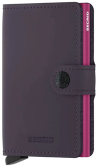 Miniwallet pasjeshouder matte purple-fuchsia Paars
