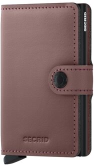 Miniwallet pasjeshouder matte rose Roze