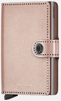 Miniwallet pasjeshouder metallic rose Roze