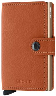 Miniwallet pasjeshouder van leer Cognac - 1 maat