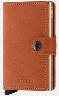 Miniwallet pasjeshouder van leer Cognac - 1 maat