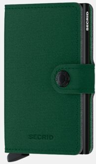 Miniwallet pasjeshouder van vegan leer Donkergroen - 1 maat