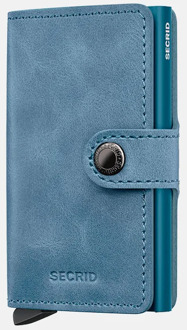 Miniwallet pasjeshouder vintage teal Blauw - No Size
